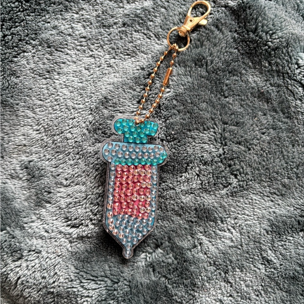 Needle Rhinestone Keychain